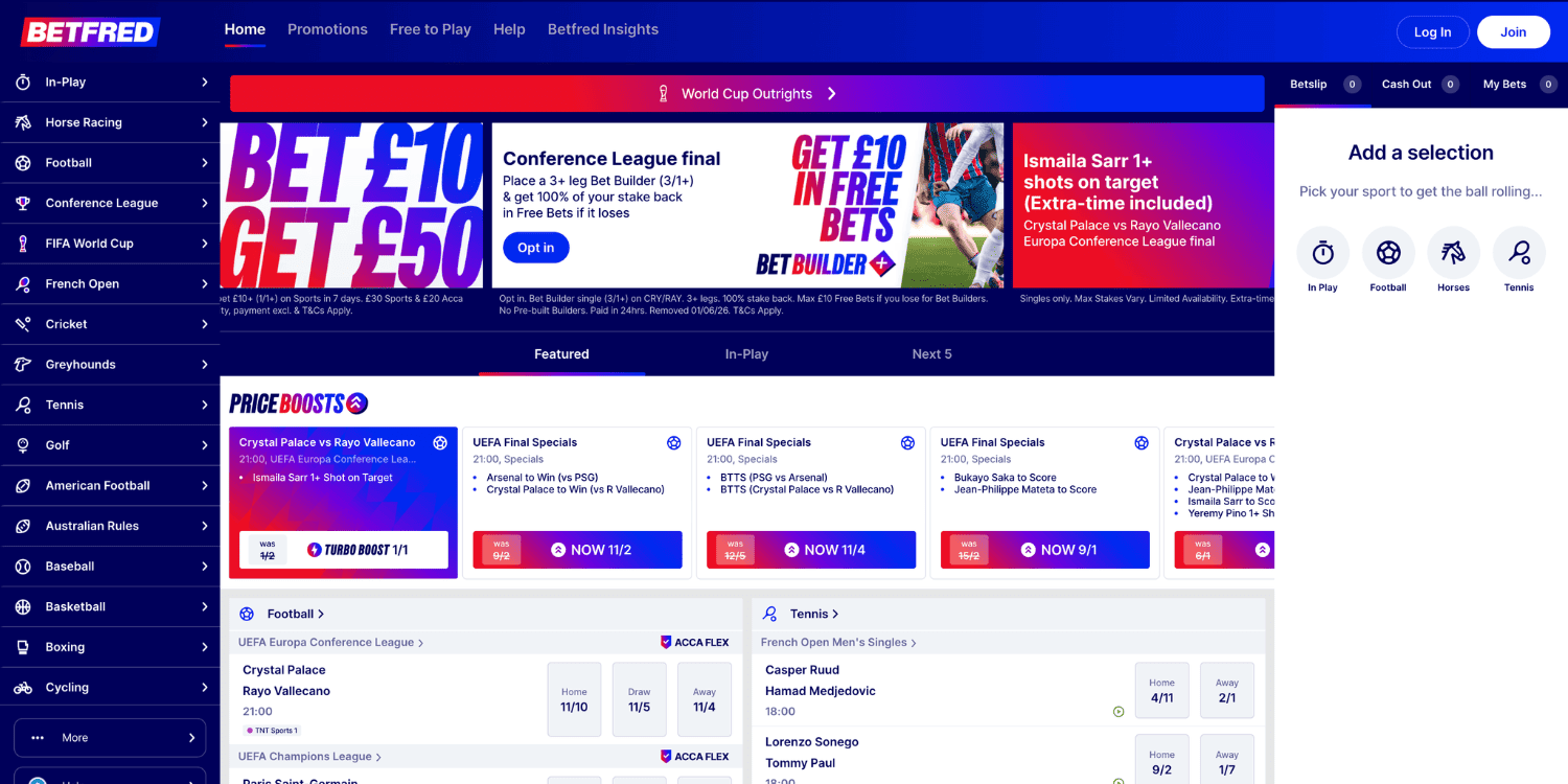 Betfred Bookmaker Not on Gamstop